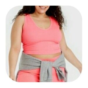 Colsie XL neon pink reversible seamless bralette